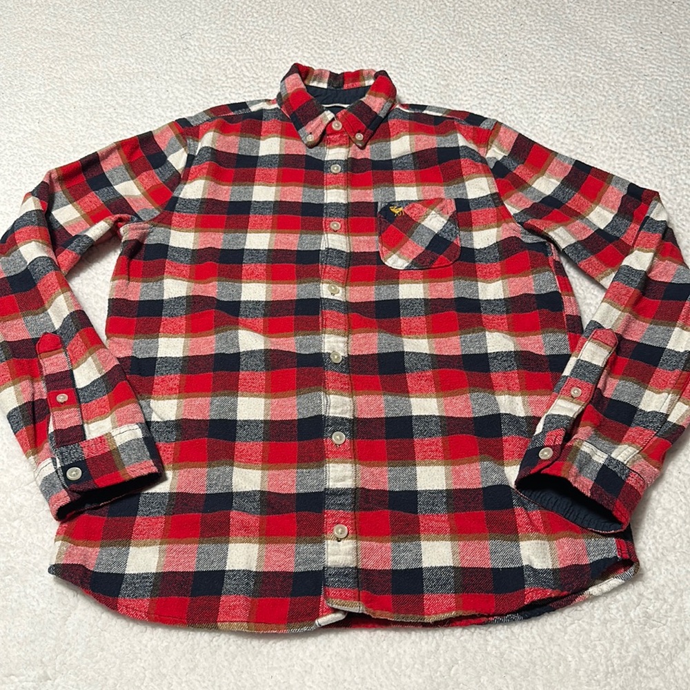 Abercrombie Kids Boys Flannel Shirt, EUC, Size 15/16 (Abercrombie Kids Sizing)